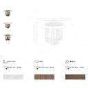 PARADA prémium kerek étkezőasztal - dió - 150cm