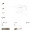 ESTELA design bővíthető kerámia étkezőasztal - 180-240cm