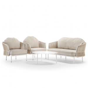 AMALFI prémium kültéri szett - szürke/beige