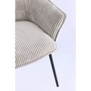 SERENA modern kordbársony szék - szürke