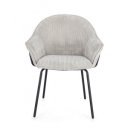 SERENA modern kordbársony szék - szürke