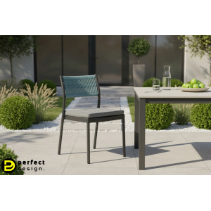 HAVANNA-II modern kültéri szék - kék/szürke/zöld