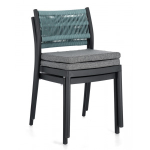 HAVANNA-II modern kültéri szék - kék/szürke/zöld