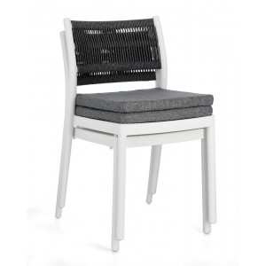 HAVANNA-II modern kültéri szék - antracit/szürke/zöld