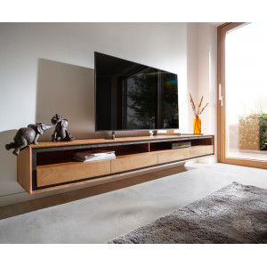 MELVILLE prémium akác fali TV-szekrény - 175/240cm - natúr