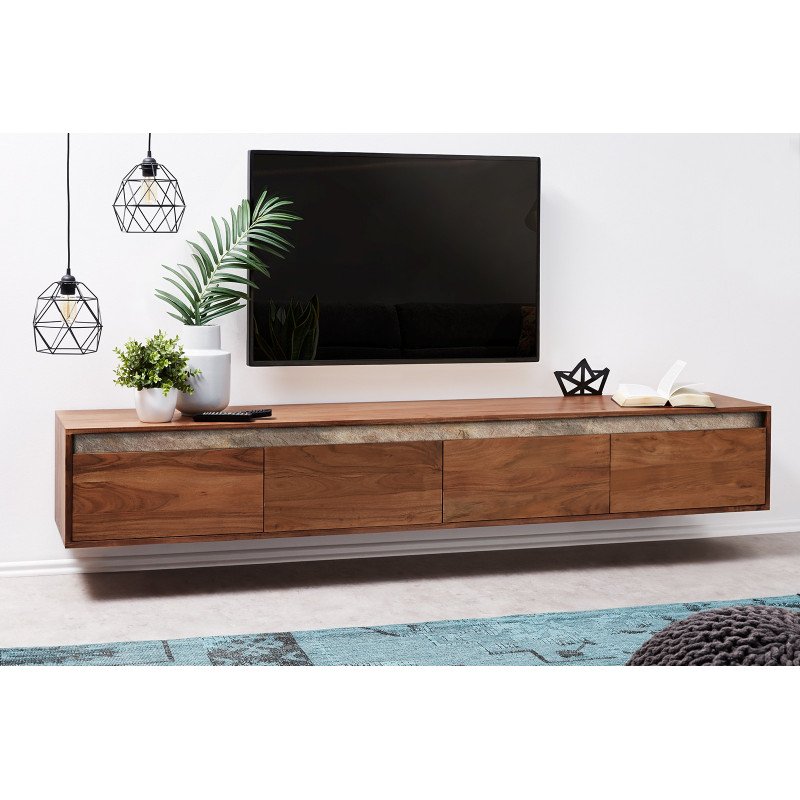 KIPLING-II prémium akác fali TV-szekrény - 200/240cm