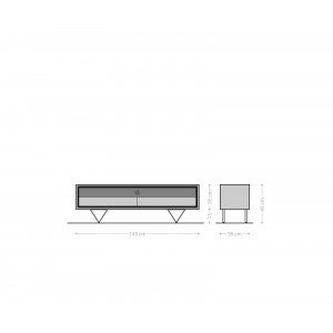 STONEGRACE prémium akác TV-szekrény - 145/175cm