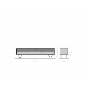 STONEGRACE prémium akác TV-szekrény - 145/175cm