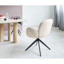 FRANKLIN prémium boucle étkezőszék - fehér/szürke