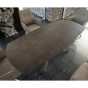 MOZART prémium kerámia étkezőasztal - 130-200cm - barna