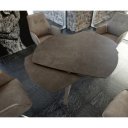 MOZART prémium kerámia étkezőasztal - 130-200cm - barna