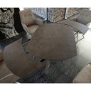 MOZART prémium kerámia étkezőasztal - 130-200cm - barna