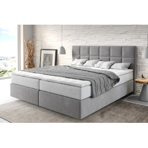 COMFY prémium boxspring ágy - 140/160/180cm - szürke DELIFE