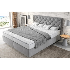 DREAM prémium boxspring ágy - 140/160/180cm - szürke DELIFE