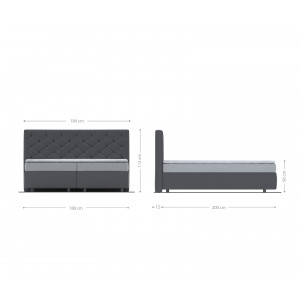 DREAM prémium boxspring ágy - 140/160/180cm - beige