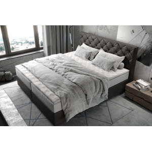 DREAM prémium boxspring ágy - 140/160/180cm - antracit DELIFE