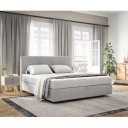 RELAXO prémium boxspring ágy - 140/160/180cm - szürke kordbársony
