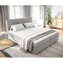 RELAXO prémium boxspring ágy - 140/160/180cm - szürke kordbársony