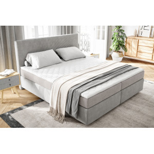 RELAXO prémium boxspring ágy - 140/160/180cm - szürke kordbársony DELIFE