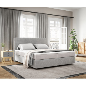 RELAXO prémium boxspring ágy - 160/180cm - szürke kordbársony