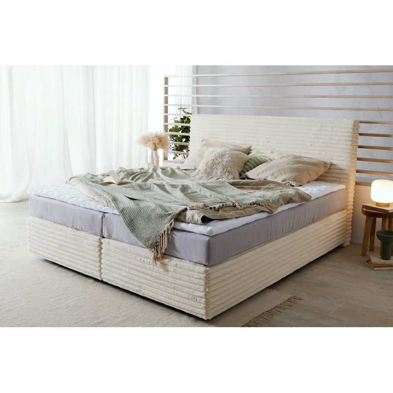 RELAXO prémium boxspring ágy - 140/160/180cm - beige kord