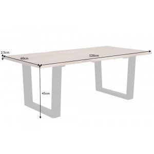 MAMMUT tömör akác dohányzóasztal - 120cm