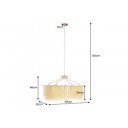 ROYAL exkluzív függőlámpa - 80cm - arany
