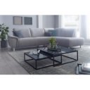 HORIZONTE design dohányzóasztal szett - fekete