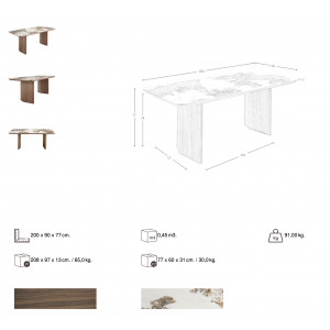 ROSSEL prémium dió étkezőasztal - 200cm