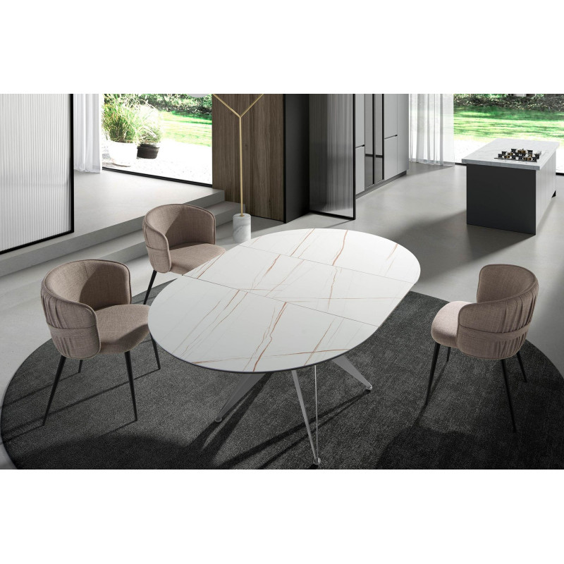 HERRERA exkluzív kerámia bővíthető étkezőasztal - 120-170cm