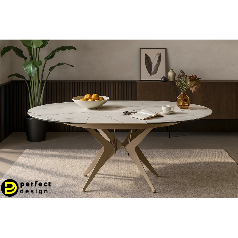 HERRERA exkluzív kerámia bővíthető étkezőasztal - 120-170cm