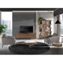 MILANA prémium dió/kerámia dohányzóasztal - 81cm