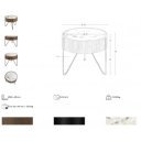 MILANA prémium dió/kerámia lerakóasztal - 50cm