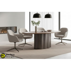 MARINO design mangófa/fém étkezőasztal - 200cm BIZZOTTO