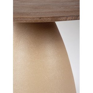NOVELLA kerek mangófa dohányzóasztal - 86cm - barna