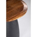 NOVELLA kerek mangófa lerakóasztal - 50cm - fekete