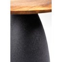 NOVELLA kerek mangófa lerakóasztal - 50cm - fekete