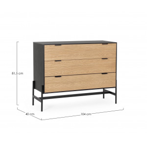 GREENVILLE design fiókos komód - 104cm