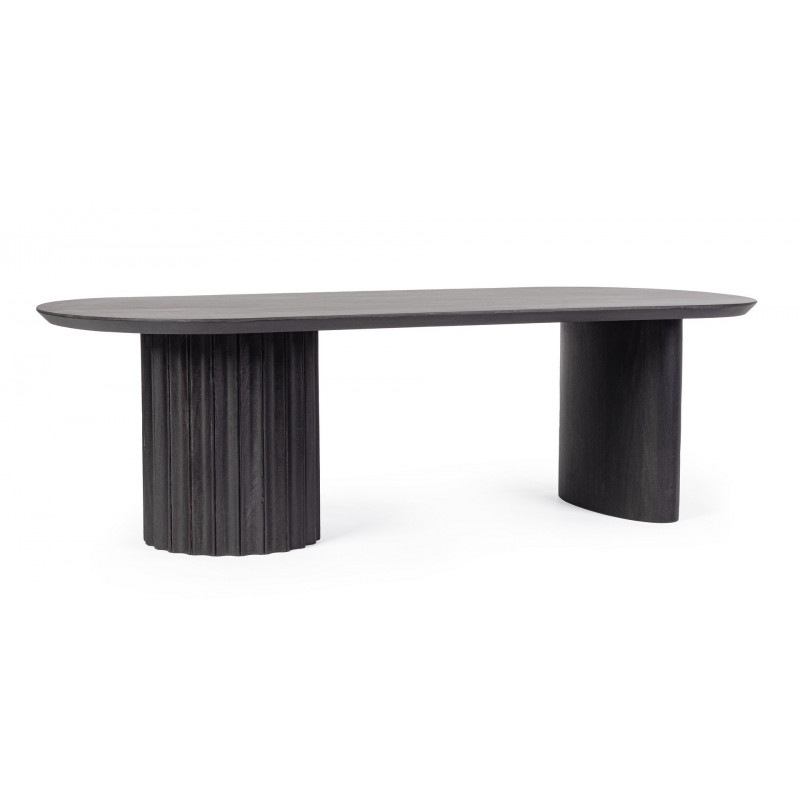 ORISSA BLACK mangófa dohányzóasztal - 130cm