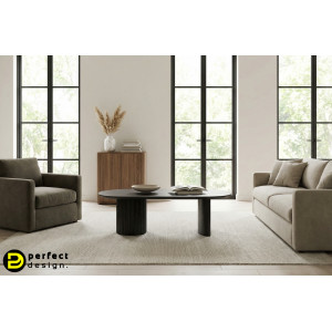 ORISSA BLACK mangófa dohányzóasztal - 130cm