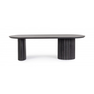 ORISSA BLACK mangófa dohányzóasztal - 130cm