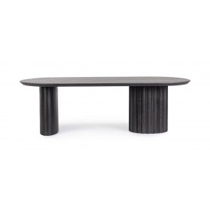 ORISSA BLACK mangófa dohányzóasztal - 130cm