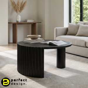 ORISSA BLACK mangófa dohányzóasztal - 80cm