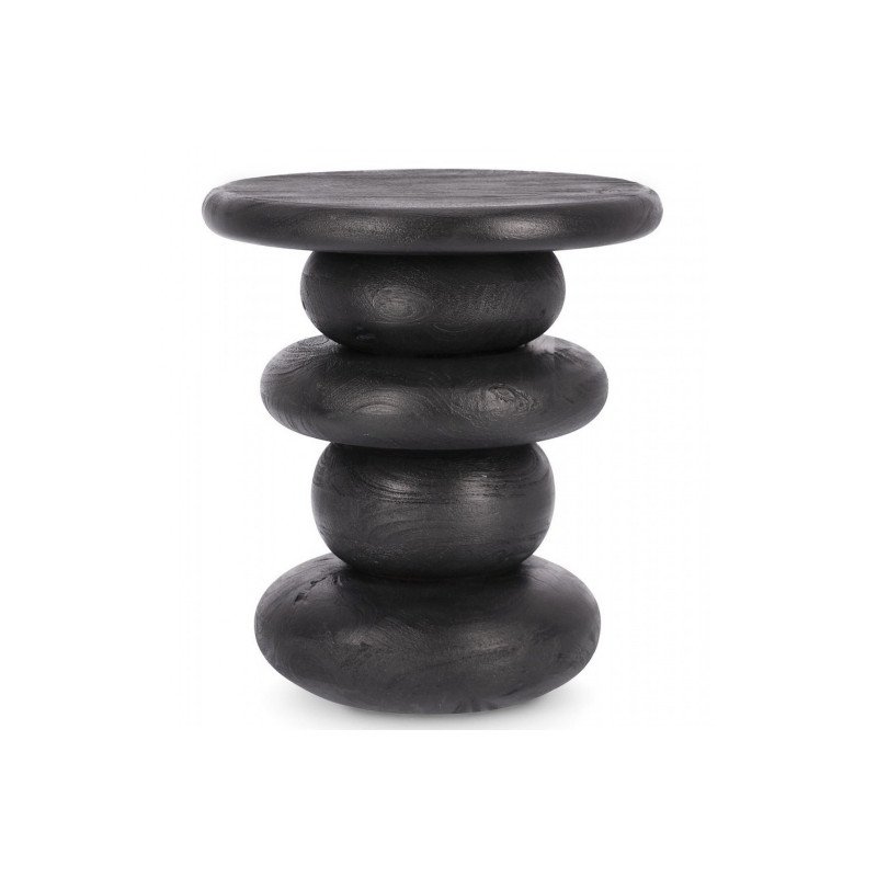 ZEN BLACK mangófa lerakóasztal - 40cm