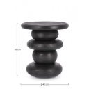 ZEN BLACK mangófa lerakóasztal - 40cm