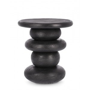 ZEN BLACK mangófa lerakóasztal - 40cm