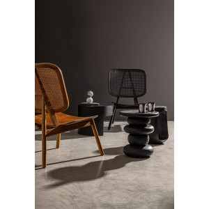 ZEN BLACK mangófa lerakóasztal - 40cm