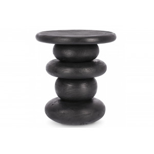 ZEN BLACK mangófa lerakóasztal - 40cm BIZZOTTO