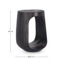 ZEN BLACK mangófa lerakóasztal - 33cm