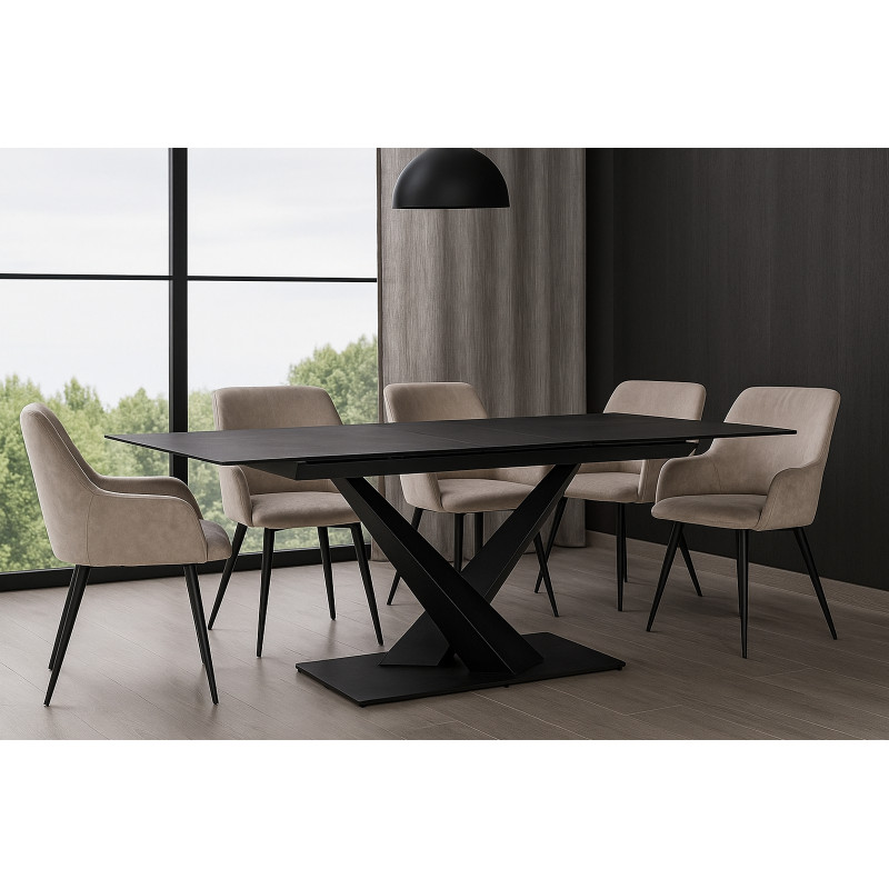 BOLSANO design bővíthető kerámia étkezőasztal - 160-200cm